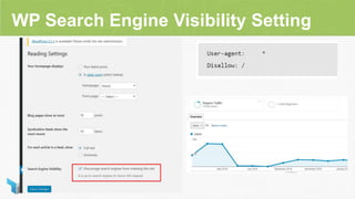 WP Search Engine Visibility Setting
 