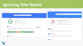 Ignoring Site Speed
 