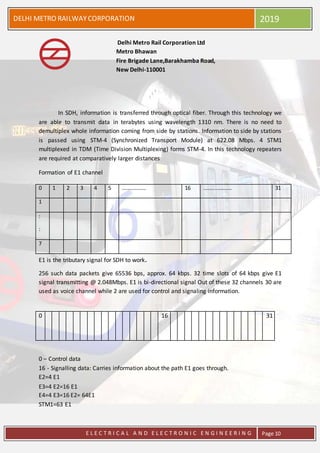 Dmrc Training Dmrc training report | DOCX