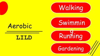 Aerobic
LILD
Gardening
Running
Walking
Swimmin
g