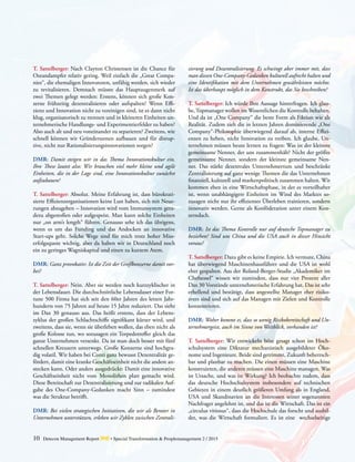 10 Detecon Management Report dmr • Special Transformation & Peoplemanagement 2 / 2015
T. Sattelberger: Nach Clayton Christensen ist die Chance für
Ozeandampfer relativ gering. Weil einfach die „Great Compa-
nies“, die ehemaligen Innovatoren, unfähig werden, sich wieder
zu revitalisieren. Demnach müsste das Hauptaugenmerk auf
zwei Themen gelegt werden: Erstens, können sich große Kon-
zerne frühzeitig dezentralisieren oder aufspalten? Wenn Effi­
zienz und Innovation nicht zu vereinigen sind, ist es dann nicht
klug, organisatorisch zu trennen und in kleineren Einheiten un-
ternehmerische Handlungs- und Experimentierfelder zu haben?
Also auch alt und neu voneinander zu separieren? Zweitens, wie
schnell können wir Gründerszenen aufbauen und für disrup-
tive, nicht nur Rationalisierungsinnovationen sorgen?
DMR: Damit steigen wir in das Thema Innovationskultur ein.
Ihre These lautet also: Wir brauchen viel mehr kleine und agile
Einheiten, die in der Lage sind, eine Innovationskultur zunächst
aufzubauen?
T. Sattelberger: Absolut. Meine Erfahrung ist, dass bürokrati-
sierte Effizienzorganisationen keine Lust haben, sich mit Neue-
rungen abzugeben – Innovation wird vom Immunsystem gera-
dezu abgestoßen oder aufgespeist. Man kann solche Einheiten
nur „on arm’s length“ führen. Genauso sehe ich das übrigens,
wenn es um das Funding und das Andocken an innovative
Start-ups geht. Solche Wege sind für mich trotz hoher Miss­
erfolgsquote wichtig, aber da haben wir in Deutschland noch
ein zu geringes Wagniskapital und einen zu kurzem Atem.
DMR: Ganz provokativ: Ist die Zeit der Großkonzerne damit vor-
bei?
T. Sattelberger: Nein. Aber sie werden noch kurzzyklischer in
der Lebensdauer. Die durchschnittliche Lebensdauer einer For-
tune 500 Firma hat sich seit den 60er Jahren des letzen Jahr-
hunderts von 75 Jahren auf heute 15 Jahre reduziert. Das sieht
im Dax 30 genauso aus. Das heißt erstens, dass der Lebens-
zyklus der großen Schlachtschiffe signifikant kürzer wird, und
zweitens, dass sie, wenn sie überleben wollen, das eben nicht als
große Kolosse tun, wo sozusagen ein Torpedotreffer gleich das
ganze Unternehmen versenkt. Da ist man doch besser mit fünf
schnellen Kreuzern unterwegs. Große Konzerne sind hochgra-
dig volatil. Wir haben bei Conti ganz bewusst Dezentralität ge-
fördert, damit eine kranke Geschäftseinheit nicht die andere an-
stecken kann. Oder anders ausgedrückt: Damit eine innovative
Geschäftseinheit nicht vom Monolithen platt gemacht wird.
Diese Bereitschaft zur Dezentralisierung und zur radikalen Auf-
gabe des One-Company-Gedanken macht Sinn – zumindest
was die Struktur betrifft.
DMR: Bei vielen strategischen Initiativen, die wir als Berater in
Unternehmen unterstützen, erleben wir Zyklen zwischen Zentrali-
sierung und Dezentralisierung. Es schwingt aber immer mit, dass
man diesen One-Company-Gedanken kulturell aufrecht halten und
eine Identifikation mit dem Unternehmen gewährleisten möchte.
Ist das überhaupt möglich in dem Konstrukt, das Sie beschreiben?
T. Sattelberger: Ich würde Ihre Aussage hinterfragen. Ich glau-
be,Topmanager wollen im Wesentlichen die Kontrolle behalten.
Und da ist „One Company“ die beste Form als Fiktion wie als
Realität. Zudem zielt die in letzten Jahren dominierende „One
Company“-Philosophie überwiegend darauf ab, interne Effizi-
enzen zu heben, nicht Innovation zu treiben. Ich glaube, Un-
ternehmen müssen heute lernen zu fragen: Was ist der kleinste
gemeinsame Nenner, der uns zusammenhält? Nicht der größte
gemeinsame Nenner, sondern der kleinste gemeinsame Nen-
ner. Das stärkt dezentrales Unternehmertum und beschränkt
Zentralisierung auf ganz wenige Themen die das Unternehmen
­finanziell, kulturell und markenpolitisch zusammen halten. Wir
kommen eben in eine Wirtschaftsphase, in der es vorteilhafter
ist, wenn unabhängigere Einheiten im Wind des Marktes so-
zusagen nicht nur ihr effizientes Überleben trainieren, sondern
innovativ werden. Gerne als Konföderation unter einem Kon-
zerndach.
DMR: Ist das Thema Kontrolle nur auf deutsche Topmanager zu
beziehen? Sind uns China und die USA auch in dieser Hinsicht
voraus?
T. Sattelberger: Dazu gibt es keine Empirie. Ich vermute, China
hat überwiegend Maschinenhausführer und die USA ist wohl
eher gespalten. Aus der Roland-Berger-Studie „Akademiker im
Chefsessel“ wissen wir zumindest, dass nur vier Prozent aller
Dax 30 Vorstände unternehmerische Erfahrung hat. Das ist sehr
erhellend und bestätigt, dass angestellte Manager eher risiko­
avers sind und sich auf das Managen mit Zielen und Kontrolle
konzentrieren.
DMR: Woher kommt es, dass so wenig Risikobereitschaft und Un-
ternehmergeist, auch im Sinne von Weitblick, vorhanden ist?
T. Sattelberger: Wir entwickeln böse gesagt schon im Hoch-
schulsystem eine Diktatur mechanistisch ausgebildeter Öko-
nome und Ingenieure. Beide sind getrimmt, Zukunft beherrsch-
bar und planbar zu machen. Die einen müssen eine Maschine
konstruieren, die anderen müssen eine Maschine managen. Was
ist Ursache, und was ist Wirkung? Ich beobachte zudem, dass
das deutsche Hochschulsystem insbesondere auf technischen
Gebieten in einem deutlich größeren Umfang als in England,
USA und Skandinavien an die Interessen seiner sogenannten
Nachfrager angelehnt ist, und das ist die Wirtschaft. Das ist ein
„circulus vitiosus“, dass die Hochschule das forscht und ausbil-
det, was die Wirtschaft formuliert. Es ist eine wechselseitige
 