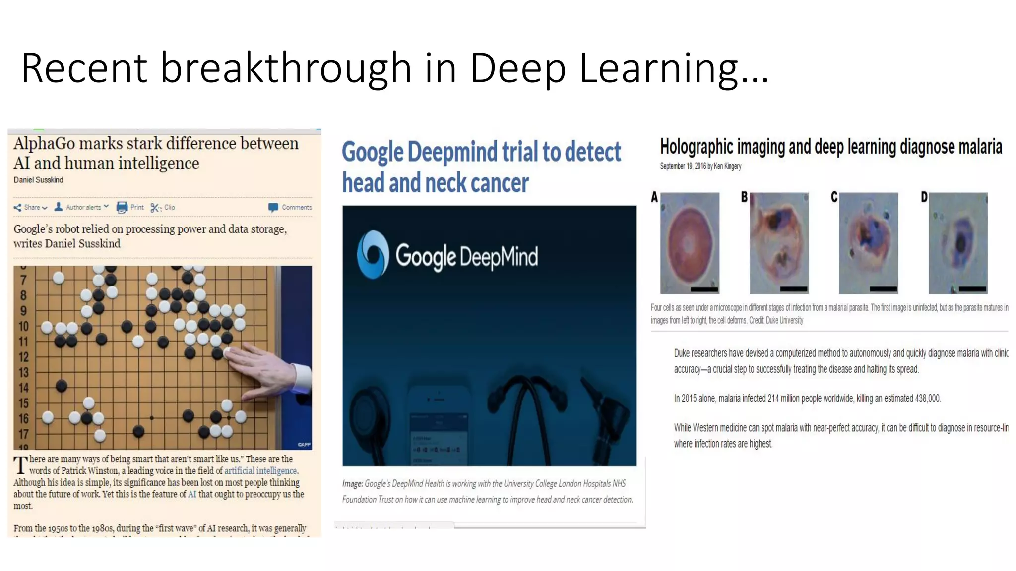 Recent breakthrough in Deep Learning…
 