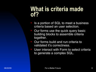 Dms Reporting Criteria | PPT