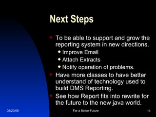 Dms Reporting Overview | PPT