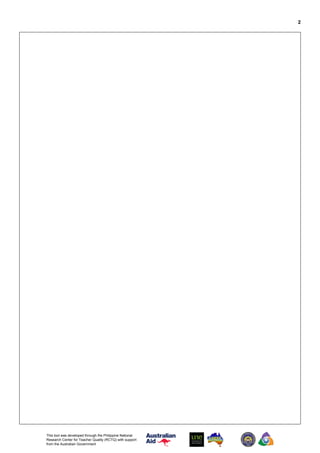 2
This tool was developed through the Philippine National
Research Center for Teacher Quality (RCTQ) with support
from the Australian Government
 