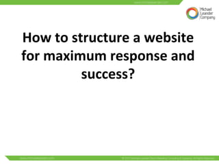 How 
to 
structure 
a 
website 
for 
maximum 
response 
and 
success? 
 