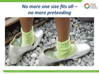 No 
more 
one 
size 
fits 
all 
– 
no 
more 
pretending 
 