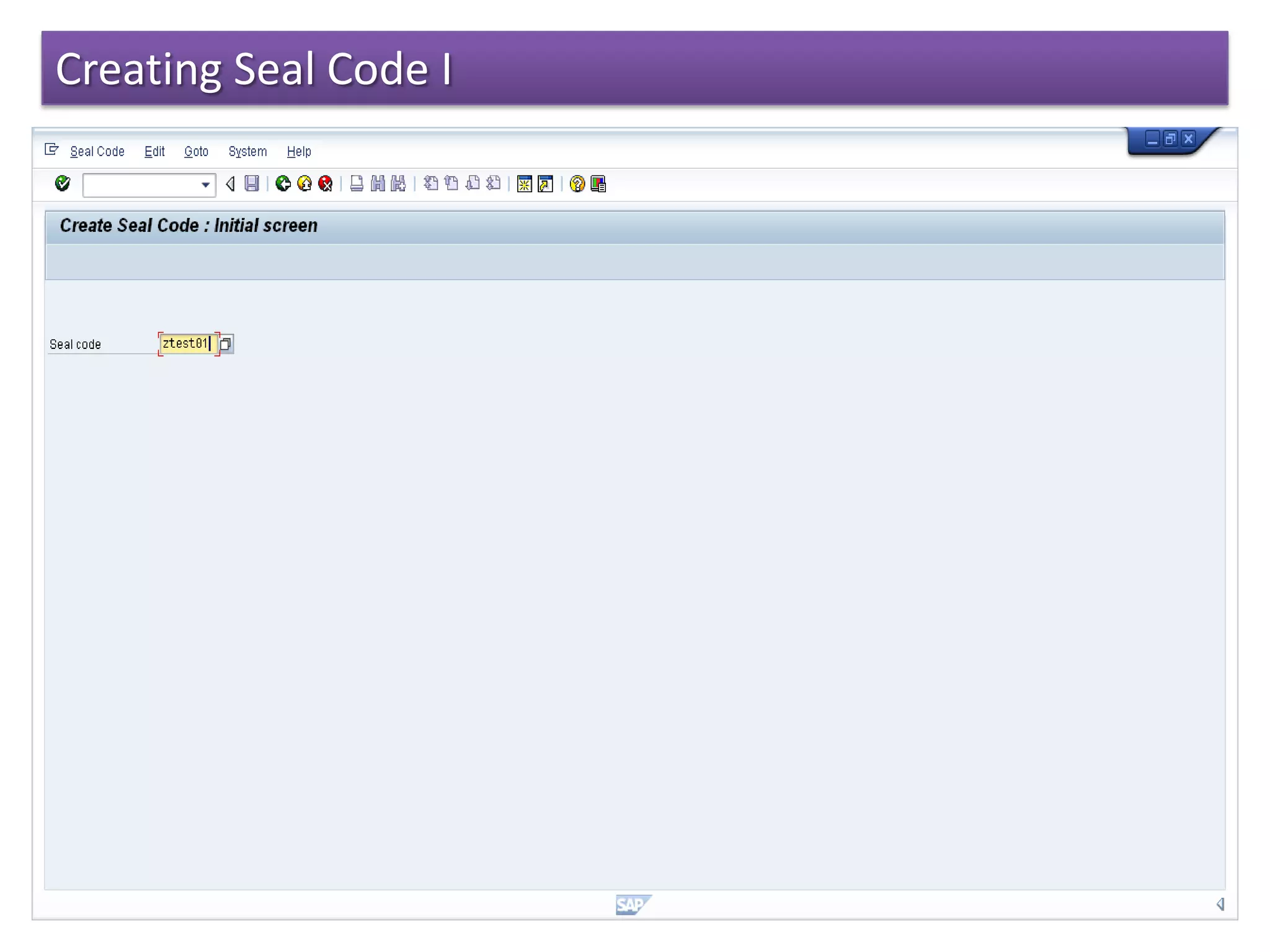 Creating Seal Code I