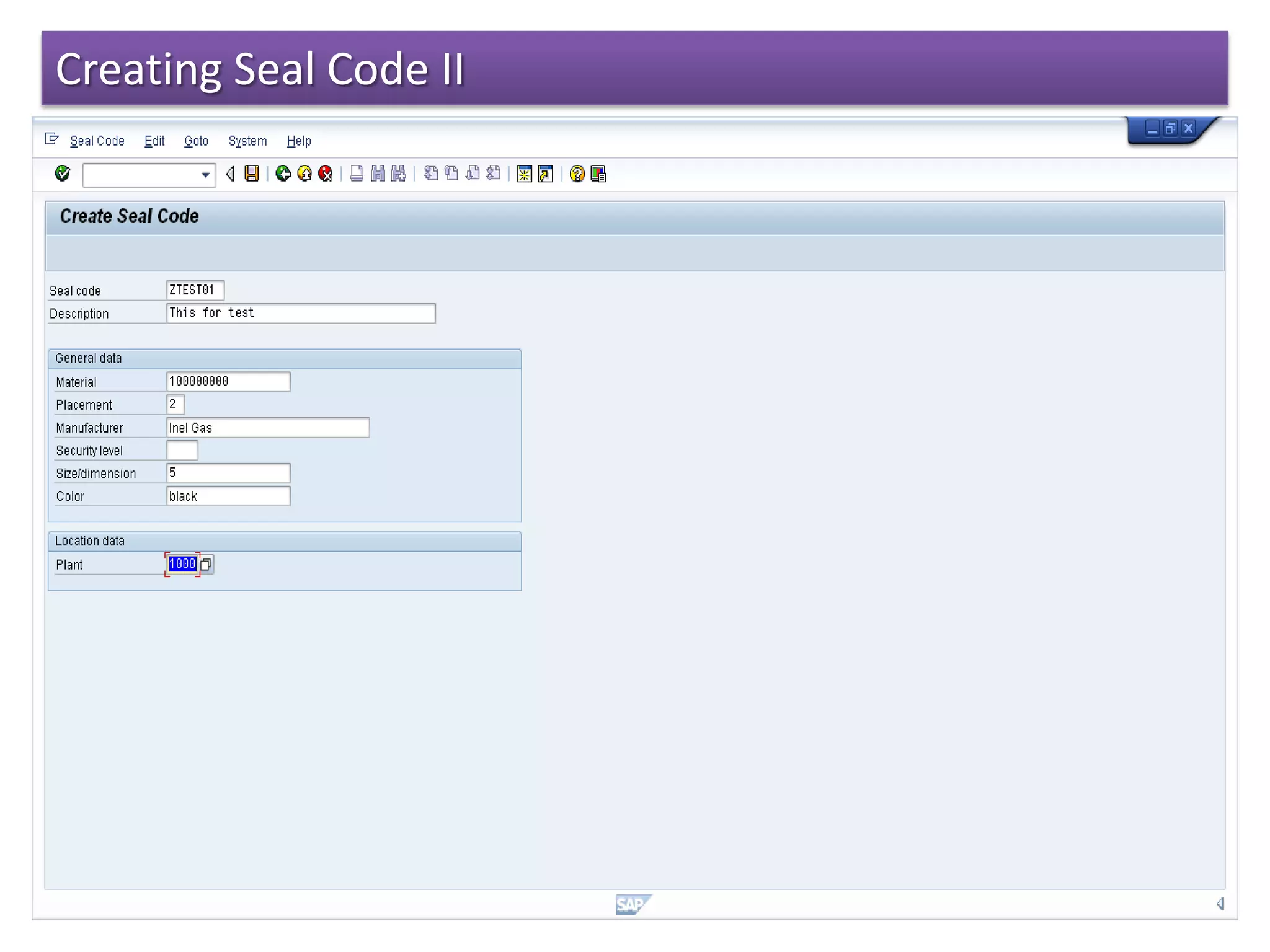 Creating Seal Code II