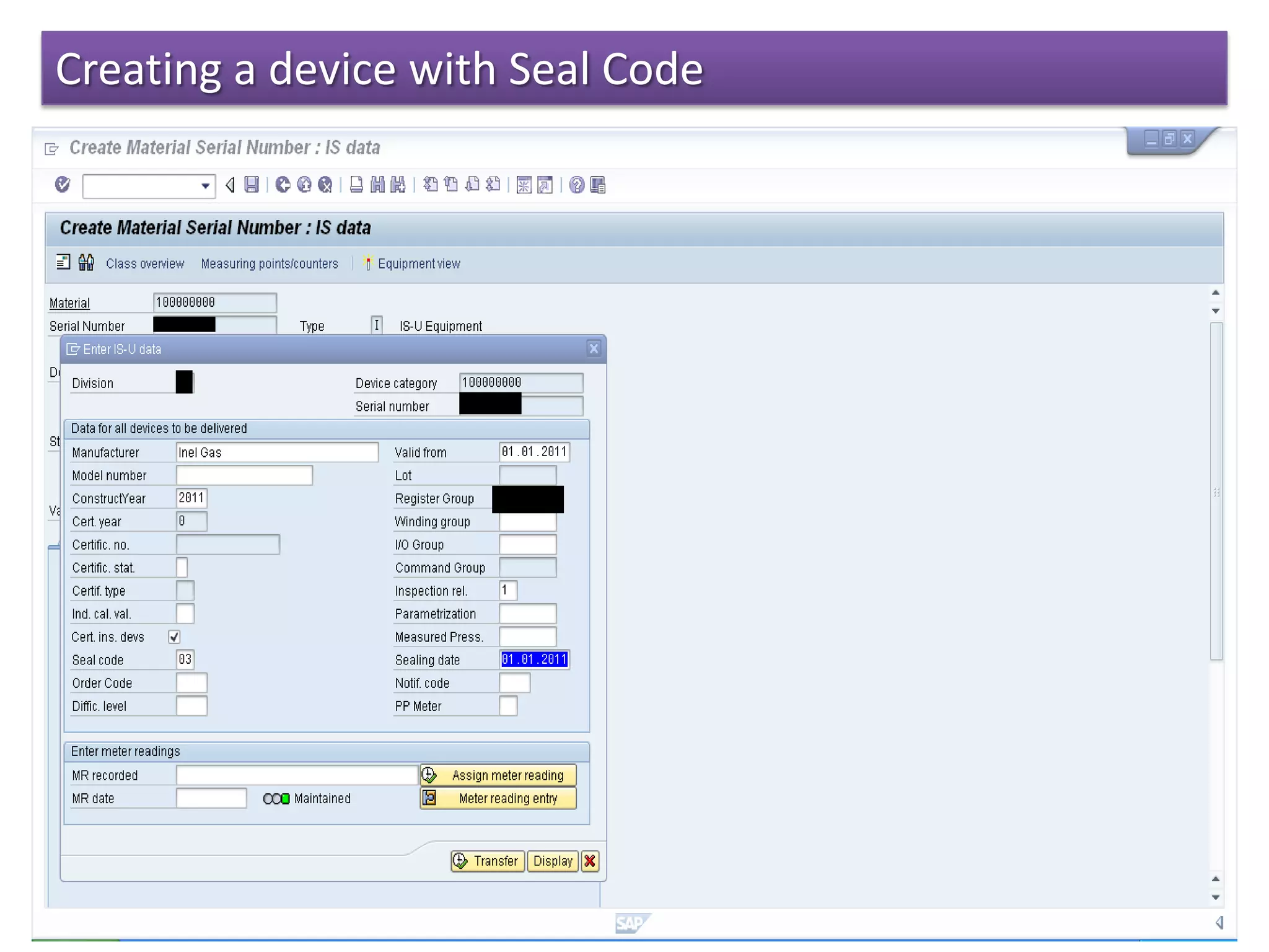 Creating a device with Seal Code