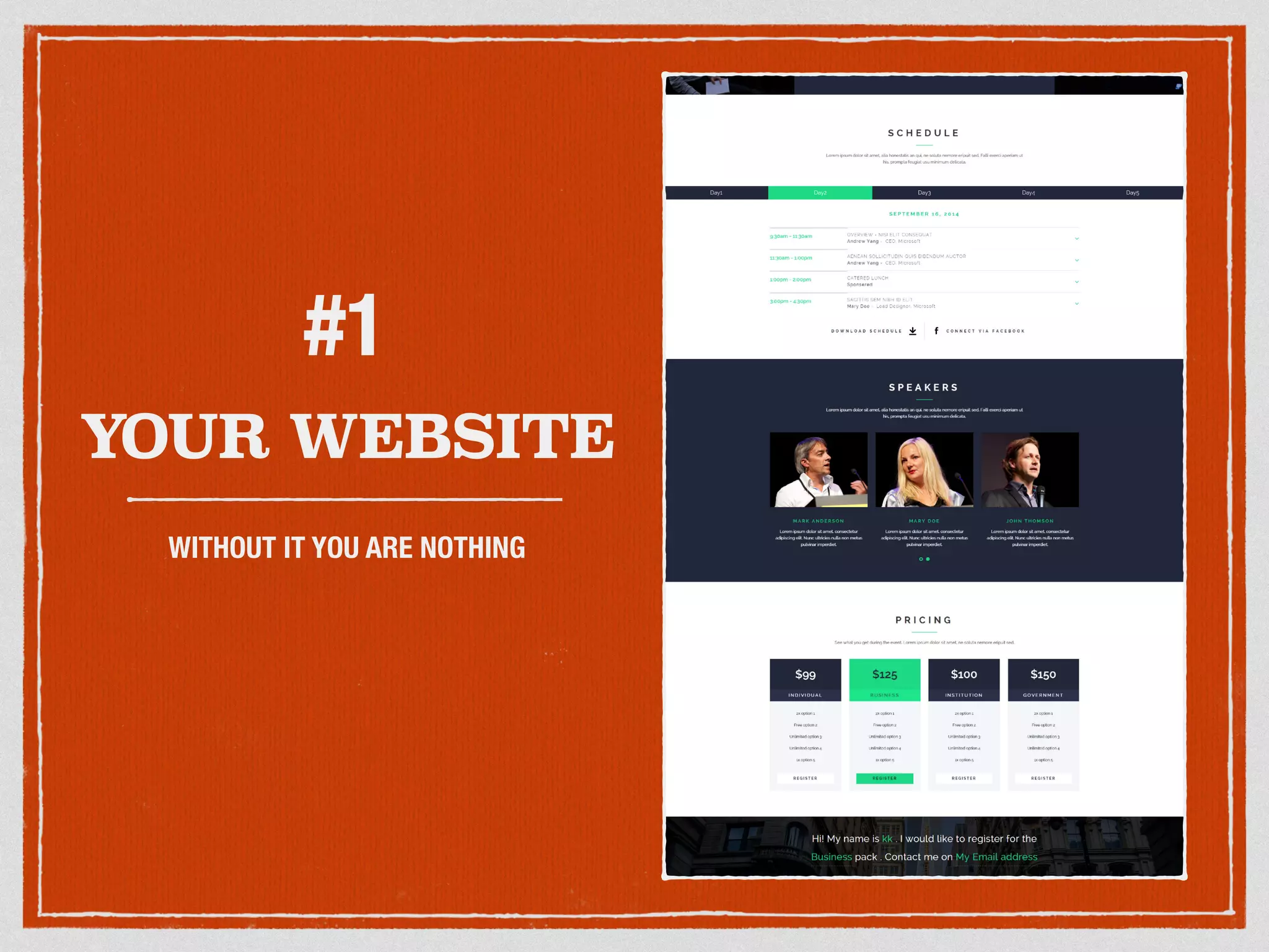 #1 
YOUR WEBSITE 
WITHOUT IT YOU ARE NOTHING 
 