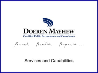 Services and Capabilities 