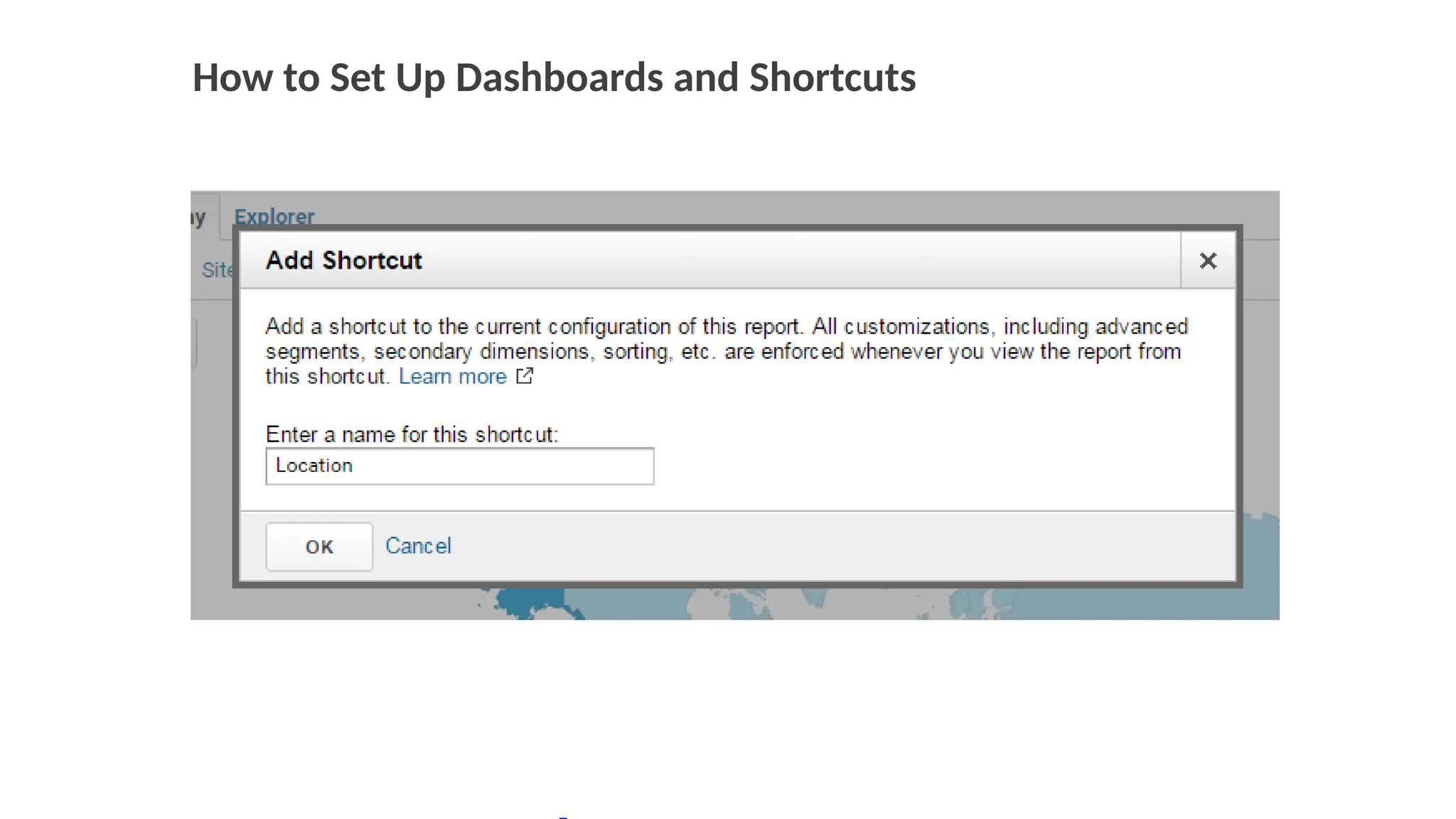 How to Set Up Dashboards and Shortcuts
 