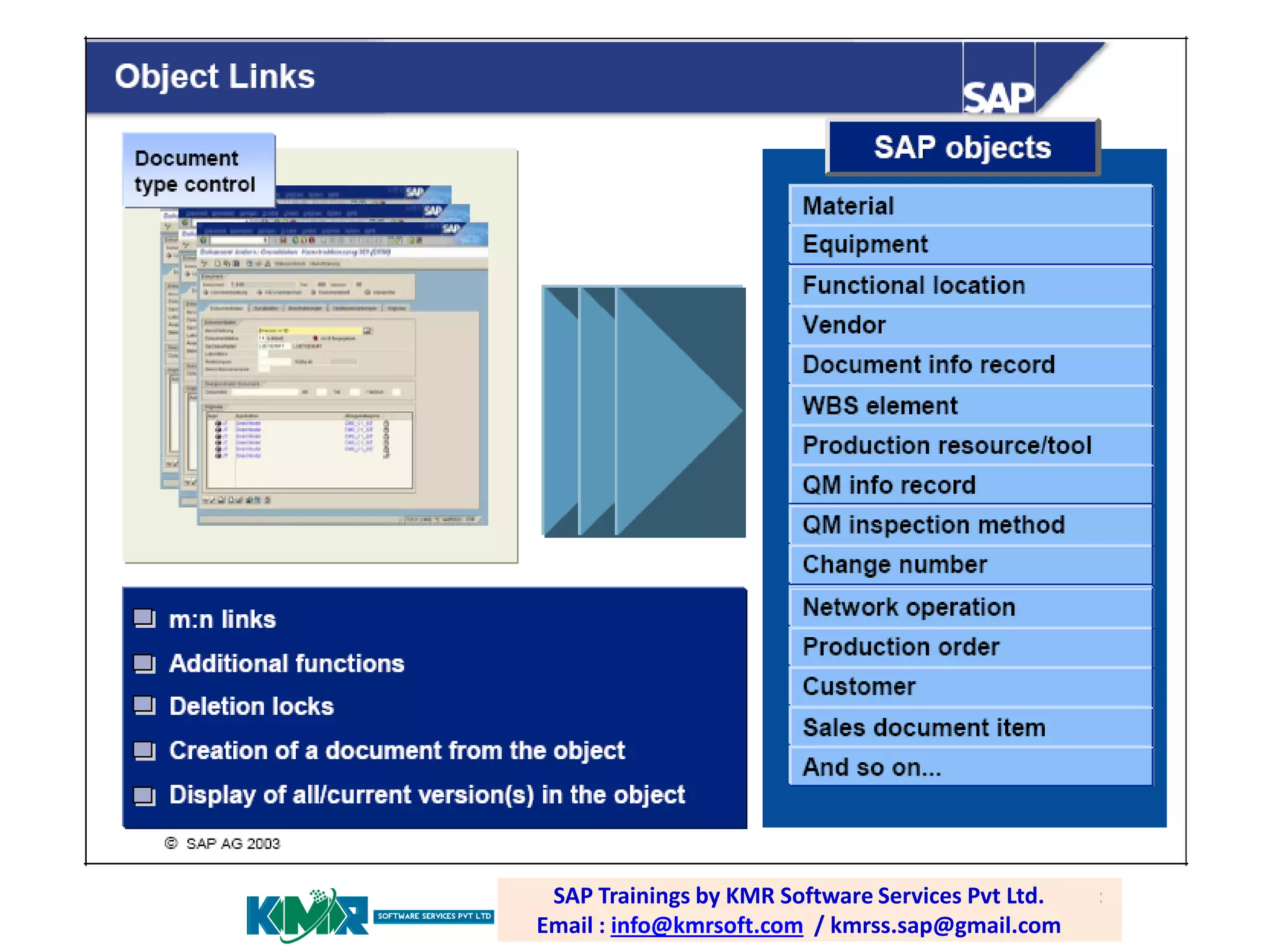 SAP PP /Trainings by email: Software Services Pvt Ltd. Email :
SAP PLM training; KMR Software Services Pvt Ltd.
SAP Trainings by KMR
raghava.sap0@gmail.com
Email info@kmrsoft.com / / kmrss.sap@gmail.com
: info@kmrsoft.com kmrss.sap@gmail.com

 
