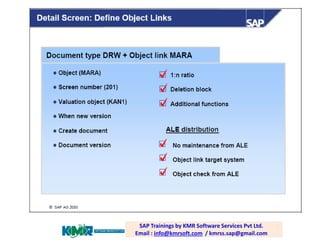 SAP PP / PLM training; email:
raghava.sap0@gmail.com
SAP Trainings by KMR Software Services Pvt Ltd. Email :
info@kmrsoft.com / kmrss.sap@gmail.com
SAP Trainings by KMR Software Services Pvt Ltd.
Email : info@kmrsoft.com / kmrss.sap@gmail.com
 