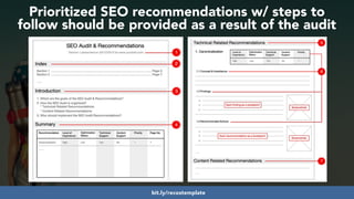 #seoauditsgrowth at #dmssconference by @aleyda from @orainti
Prioritized SEO recommendations w/ steps to
follow should be provided as a result of the audit
bit.ly/recostemplate
 