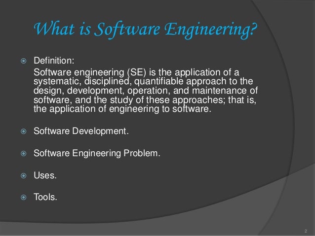 software engineering definition