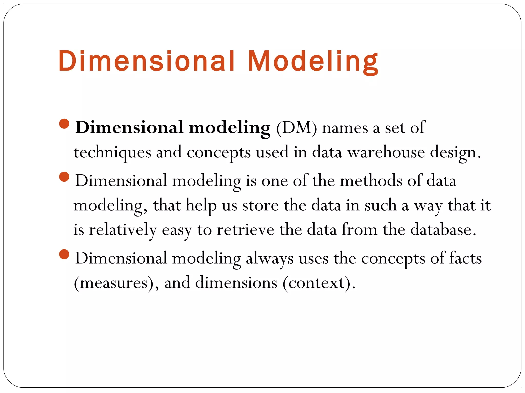 Dimensional Modeling | PPT