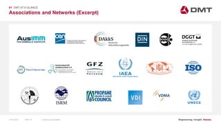 Engineering. Insight. Values.
Associations and Networks (Excerpt)
01 DMT AT A GLANCE
15.06.2020 Company PresentationSlide 19
 