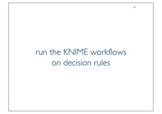 Prof. Pier Luca Lanzi
run the KNIME workflows
on decision rules
41
 