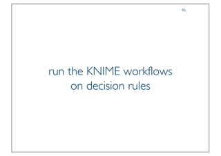 Prof. Pier Luca Lanzi
run the KNIME workflows
on decision rules
46
 