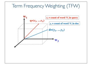 Prof. Pier Luca Lanzi
Term Frequency Weighting (TFW)
 