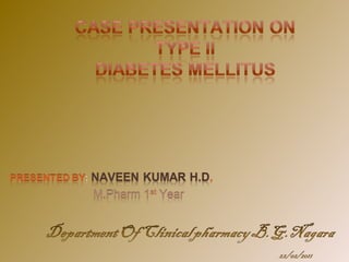 diabetes mellitus type 2 part of pharmacotherapeutics | PPT