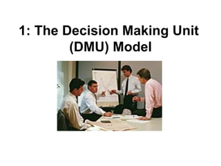 1: The Decision Making Unit  (DMU) Model 