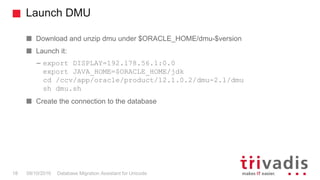 Database Migration Assistant for Unicode (DMU) | PPTX