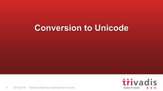 Database Migration Assistant for Unicode (DMU) | PPTX