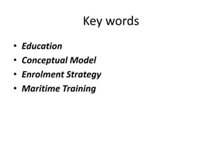 the Direction of Maritime Education and Training Development: A ...