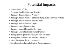 Meaning of disasters and hazards and app | PPTX