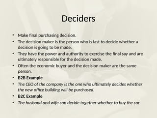 Understanding the Decision Making Unit (DMU): Roles and Strategic ...