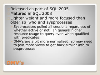 SQL Server Performance Tuning with DMVs | PPT