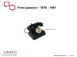 From passive – 1876 - 1981
21.10.2010Alexander Oswald, Nokia
 