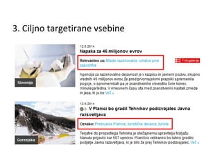 3. Ciljno targetirane vsebine
 