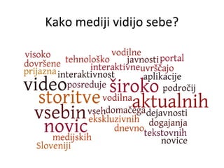 Kako mediji vidijo sebe?
 