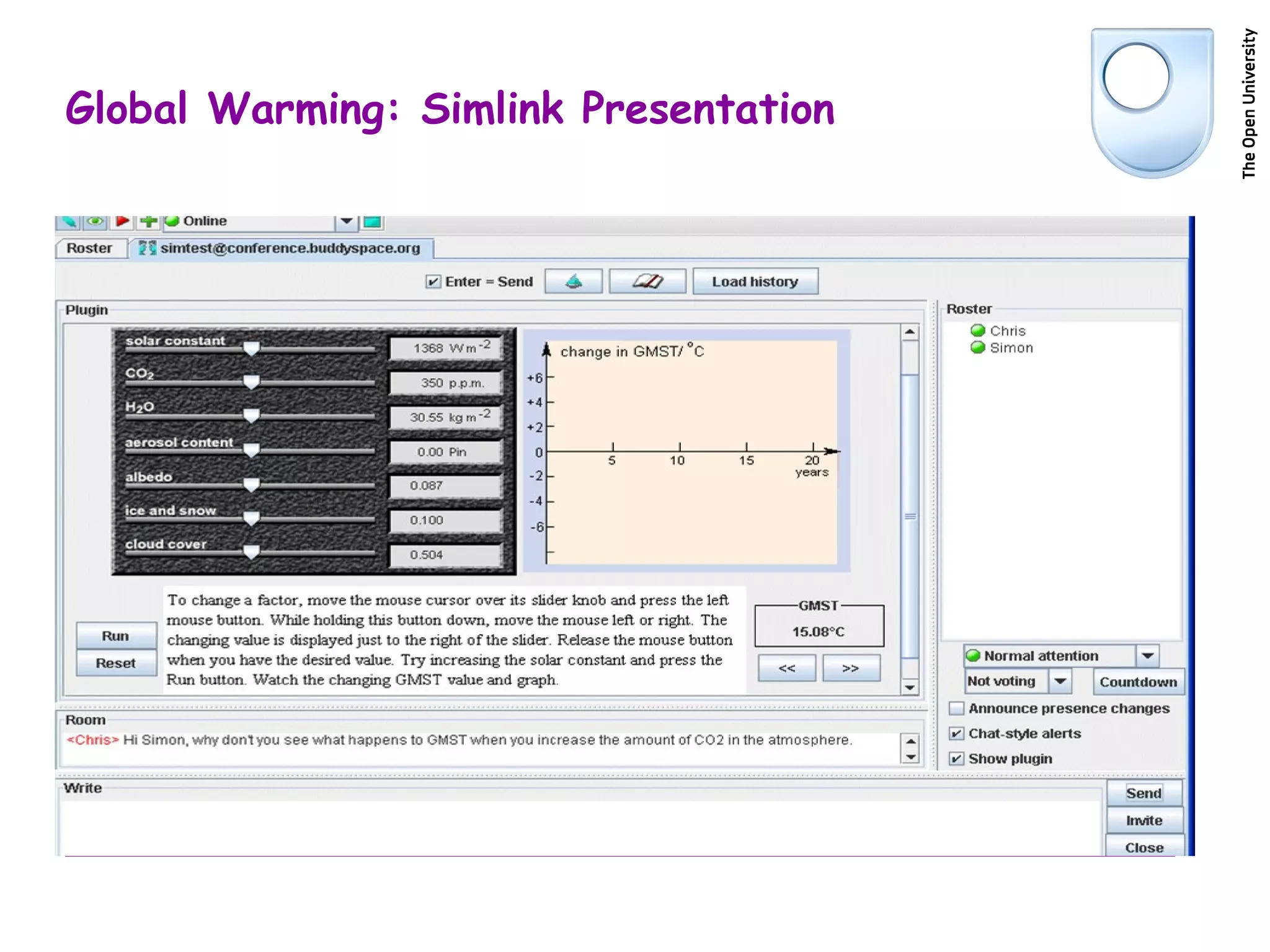 Global Warming: Simlink Presentation  