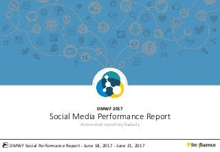 DMWF Social Performance Report - June 18, 2017 - June 21, 2017
Automated report by Radarly
Social Media Performance Report
DMWF 2017
 