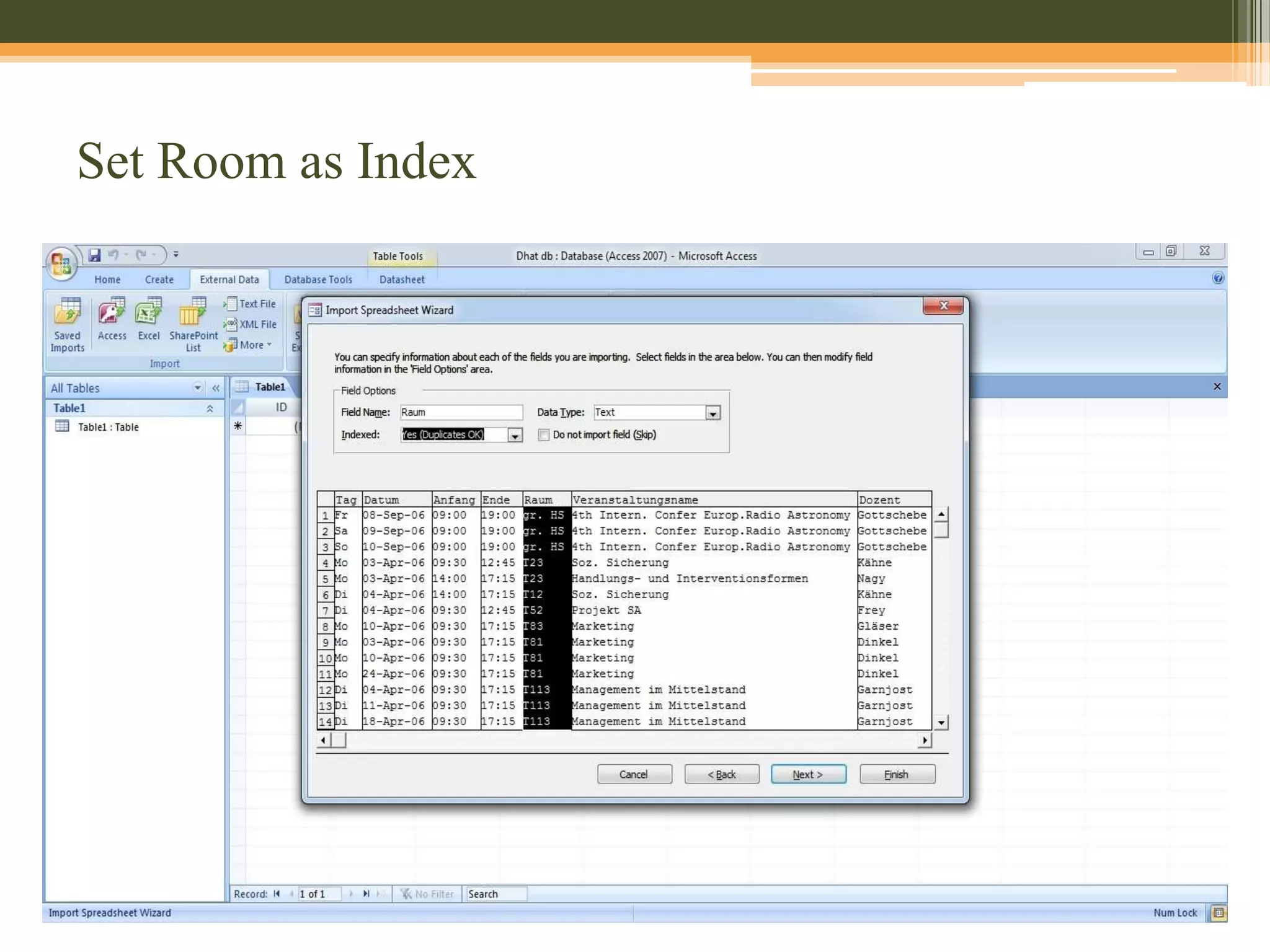 Select Line as Column title