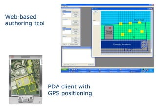 Web-based authoring tool PDA client with GPS positioning