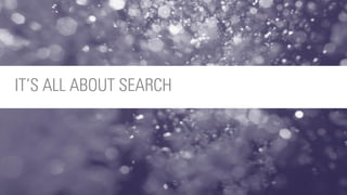 IT’S ALL ABOUT SEARCH
 