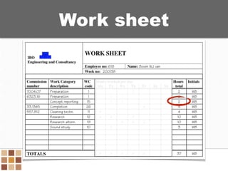 Work sheet
 