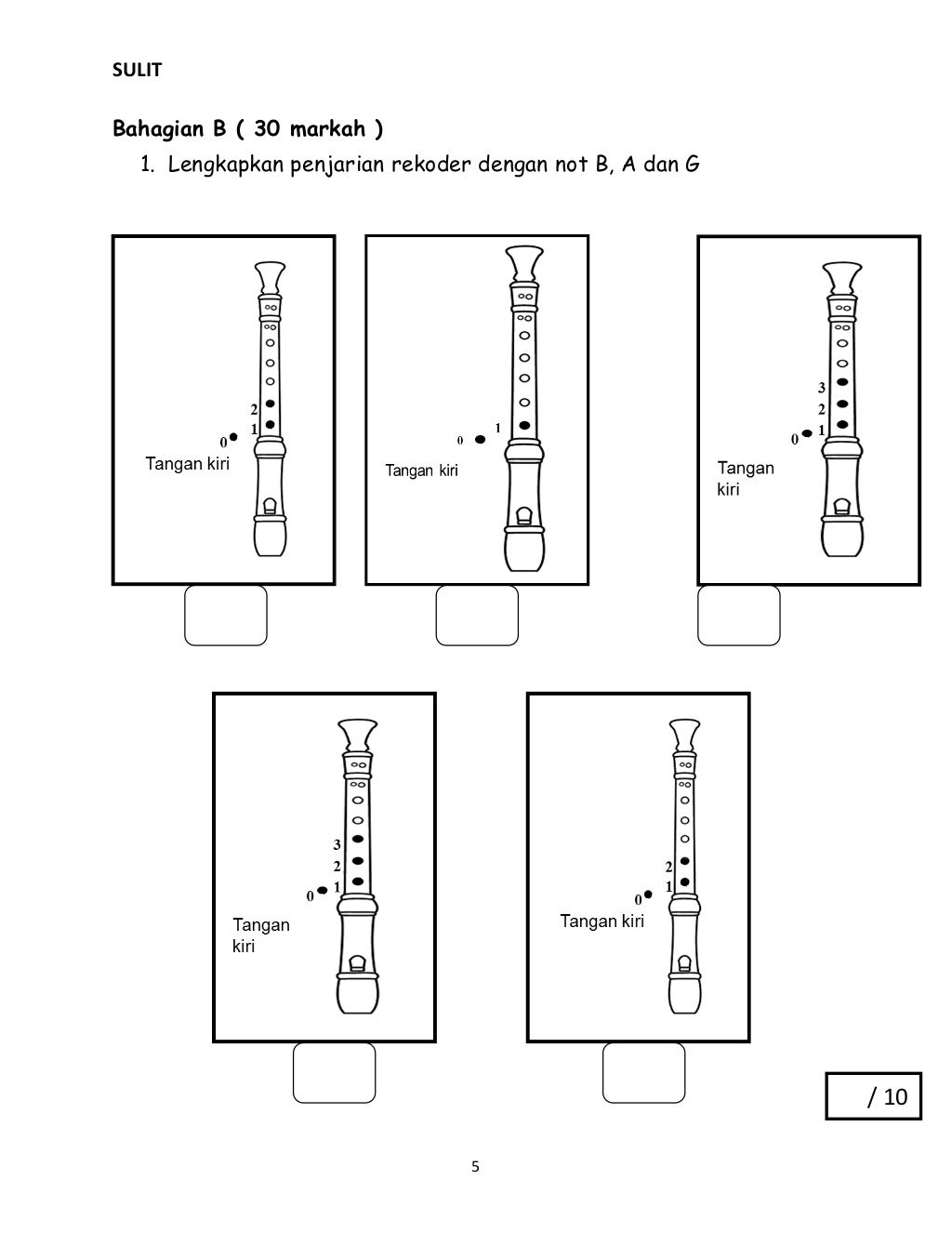 Dunia Muzik Tahun 6  Ujian Pertengahan Tahun
