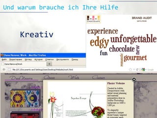 Und warum brauche ich Ihre Hilfe



    Kreativ



                        Studienbeitrag
     Ihre Stimme!   =      Laptop
                            Bücher


       Insgesamt brauche ich € 2500
 