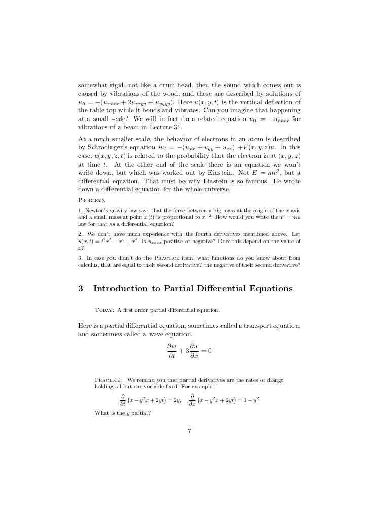 Partial differential equations homework