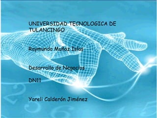 UNIVERSIDAD TECNOLOGICA DE TULANCINGO Raymundo Muñoz Islas  Desarrollo de Negocios DN11 Yareli Calderón Jiménez 