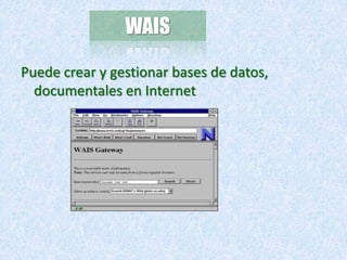 WAISPuede crear y gestionar bases de datos, documentales en Internet