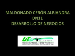 MALDONADO CERÓN ALEJANDRA DN11DESARROLLO DE NEGOCIOS  