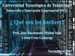 Universidad Tecnológica de Tulancingo
  Desarrollo e Innovación Empresarial DN11




      Prof. José Raymundo Muñoz Islas
             Laura Cruz Camargo



                             Noviembre, 2011
 